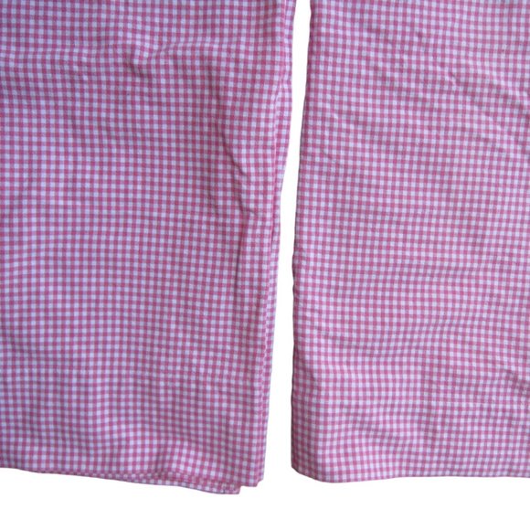 Pottery Barn Pink & White Gingham Check Unlined Curtains 2 Panels 44 x 63” PBK - Picture 3 of 7